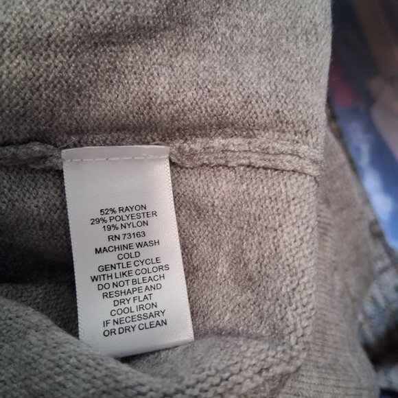 Cable & Gauge Heather Grey Full Zip Long Cardigan Sweater w/Pockets NWT Sz L - Picture 7 of 7